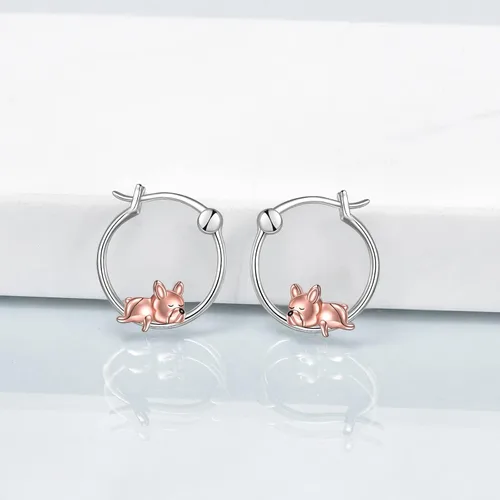 Miniatura 41 de VONALA Bonitos aretes de aro de plata de ley 925, regalos de cumpleaños para mujer