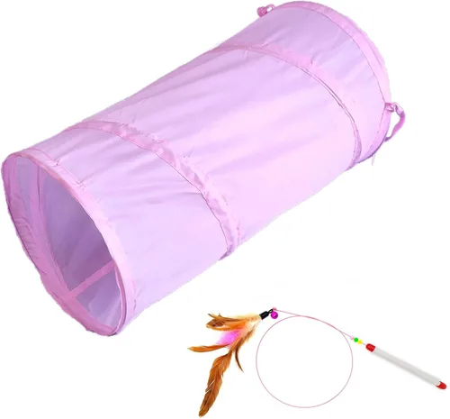 Miniatura 9 de iCAGY Túnel interactivo para gatos de interior, juguetes de túnel de conejo, juguetes para mascotas, túneles de juego para gatos, gatitos, conejos