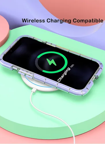 Miniatura 6 de Funda transparente para iPhone 13 Pro Max con cordón cruzado, delgada, translúcida, a prueba de golpes, suave, con correa de hombro ajustable