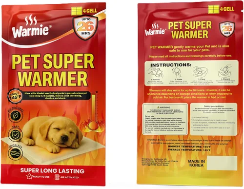 Warmie Súper calentador para mascotas, activado por aire, interior y exterior, duradero más largo, amplia cobertura, calefacción constante, todo