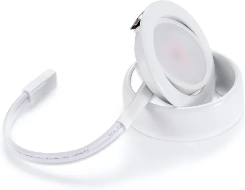 Miniatura 5 de GETINLIGHT Inlight - Paquete de 5 luces de disco con 2 cables de alimentación, blanco cálido 2700K