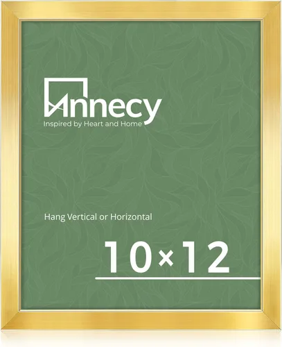 Miniatura 35 de Annecy Portarretratos dorado de 12 x 18 pulgadas (paquete de 1), marco de 12 x 18 pulgadas para decoración de pared, estilo clásico dorado