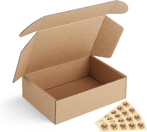 Miniatura 11 de Eupako Cajas de Envío 9x6x2 pulgadas de Cartón Corrugado Pequeñas - Paquete de 25 Cajas de Correo Blancas para Embalaje de Pequeñas Empresas, Caja