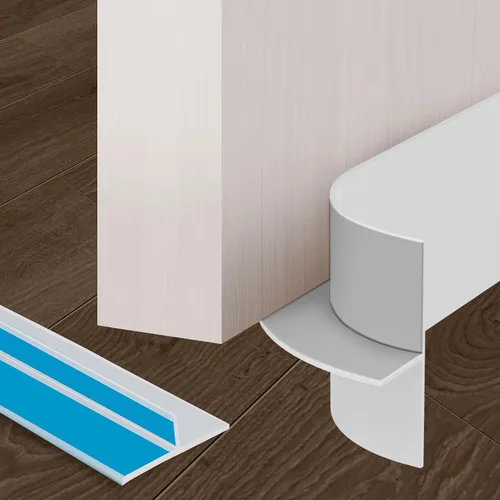 Miniatura 8 de Burlete de goma en forma de T, sello de puerta extra grueso de 2mm, 2 pulgadas x 20 pies, cinta de aislamiento resistente para puertas, ventanas