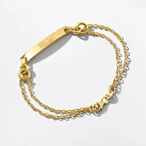 Miniatura 5 de Ross-Simons Italian 14kt Yellow Gold Personalized Id Bracelet