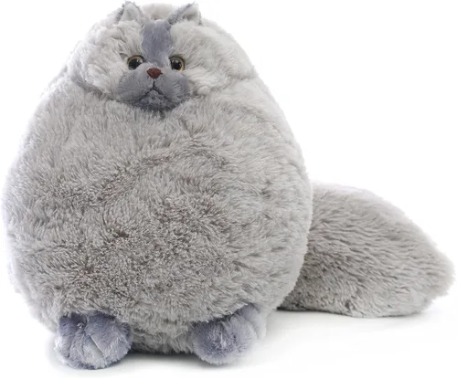 Miniatura 9 de Winsterch - Juguete de peluche grande para niños de gato, regalo, animal de peluche grande, gato de peluche gris para niños (gris, 20 pulgadas)