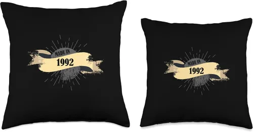 Miniatura 3 de Made in 1992 Birthday Vintage Retro Throw Pillow
