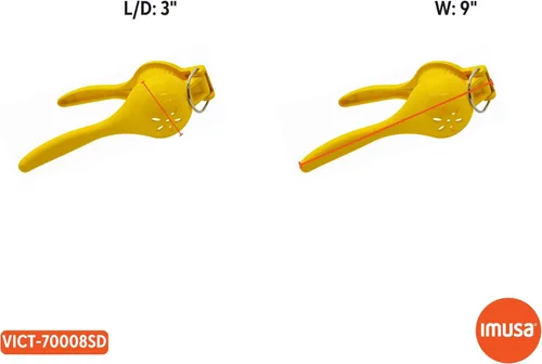 Miniatura 8 de IMUSA, Exprimidor de limón de aluminio fundido, amarillo Amarillo claro