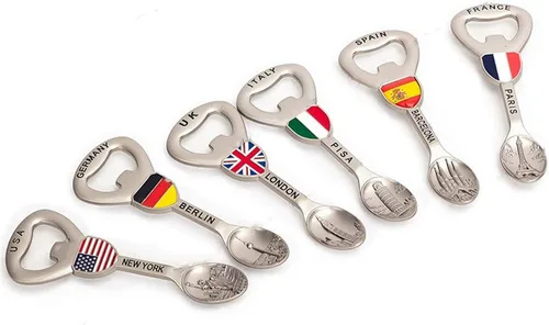 Miniatura 5 de Recuerdos de viaje Sopa cuchara forma abrebotellas abrebotellas, imán de refrigerador Francia París aleación de zinc abrebotellas de cerveza