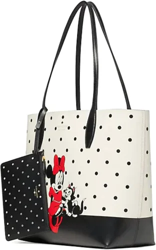 Miniatura 3 de Kate Spade x Disney Minnie Mouse - Bolso grande reversible de cuero (blanco multicolor), Blanco Multi
