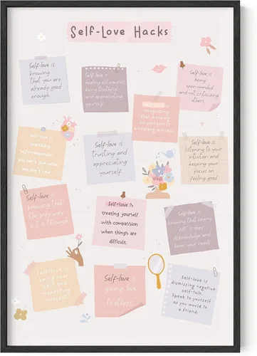 Miniatura 12 de Haus and Hues Lasting Relationships - Póster artístico inspirador para mujeres, citas de autoterapia, artículos esenciales de relación