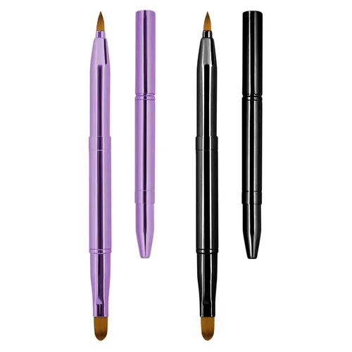Miniatura 11 de Unaone [Paquete de 2] Cepillo de labios para lápiz labial, cepillos de labios retráctiles, cepillo de maquillaje de doble extremo para lápiz labial