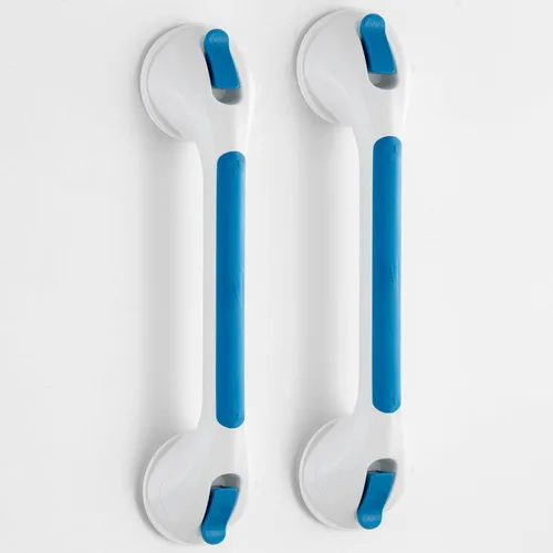Miniatura 10 de TAILI - Barras de sujeción para la ducha con ventosa, paquete de 2 unidades, de 16 pulgadas, resistente y removible, sin taladro, impermeable