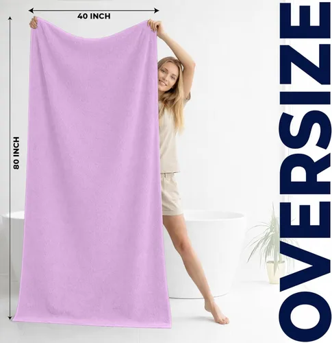 Miniatura 42 de DAN RIVER Paquete de 2 sábanas de baño de 35x70 pulgadas, sábanas de baño jumbo acanaladas para adultos, toallas grandes gruesas y absorbentes