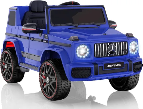 Miniatura 7 de ANPABO Auto de pasajeros con licencia Mercedes-Benz G63 para niños, coche de 12 V para montar con control remoto para padres, faros LED, reproductor