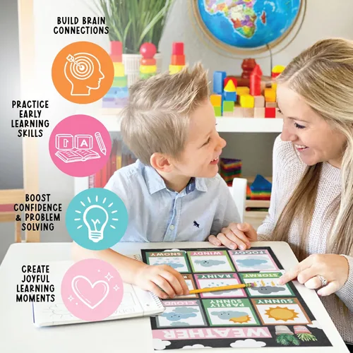 Miniatura 8 de Hadley Designs 16 carteles educativos para niños pequeños de 1 a 3 años, carteles laminados de aprendizaje para preescolar y jardín de infantes