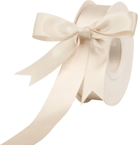 Miniatura 20 de Cinta de satén blanca de 1 pulgada de doble cara, 25 yardas para envoltura de regalos, ramo de novia, decoración de boda, decoración de fiesta