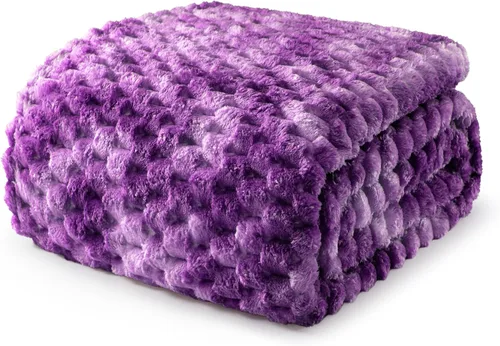 Miniatura 24 de Exclusivo Mezcla - Manta de vellón extragrande, 50 x 70 pulgadas, elegante, tela jacquard suave, mullida, acogedora y ligera, para invierno