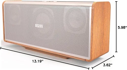 Miniatura 10 de DOSS SoundBox Ultra - Altavoz Bluetooth con audio de 2.1 canales, sonido superior de 80 W con graves profundos, dos tecnologías DSP, tiempo de Dorado