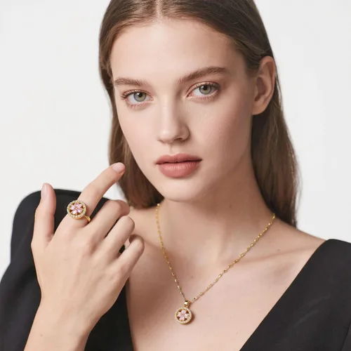 Miniatura 3 de Anillos de collar antiestrés para mujer, trébol de cuatro hojas, artículos para aliviar la ansiedad para mujeres, anillo giratorio de acero