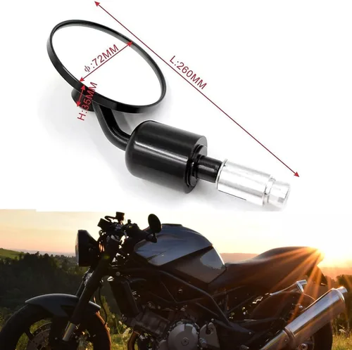 Miniatura 4 de Espejos laterales universales redondos de aluminio CNC para motocicleta, 7/8 pulgadas, para bicicleta deportiva, crucero, scooter (tipo clásico)