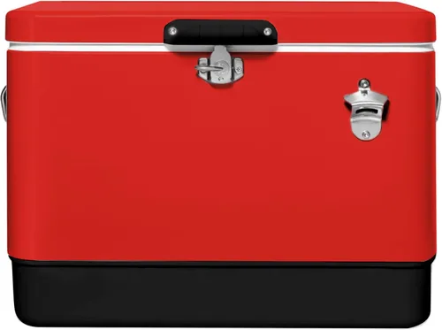 Miniatura 8 de FSE Enfriador de Metal de Lados Duros de 54 Cuartos / 80 Latas, Camuflaje Gris y Negro de Dos Tonos, Enfriador de Bebidas Duradero para Exteriores
