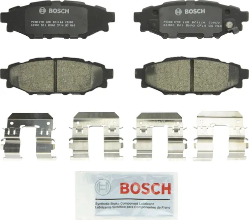 BOSCH BC1114 QuietCast Juego de Pastillas de Freno de Disco de Cerámica Premium - Compatible con Selectos Subaru BRZ, Crosstrek, XV Crosstrek,