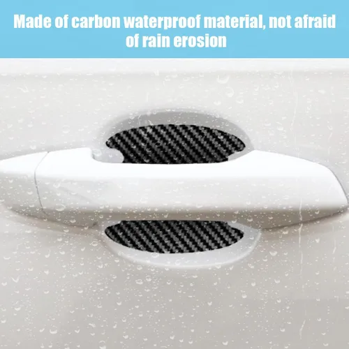 Miniatura 6 de 4 protectores contra rayones para tazones de manijas de puertas de automóvil, adhesivo de fibra de carbono para tazón de manija de puerta