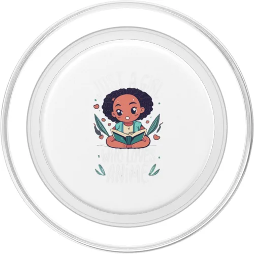 Miniatura 2 de Just a girl who loves Anime Black Girl Afro Girl PopSockets MagSafe PopGrip for iPhone