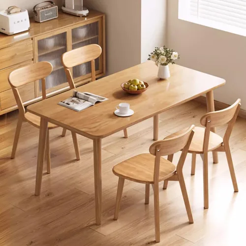 Miniatura 2 de YVYKFZD Sillas de comedor de madera maciza, juego de sillas de cocina con respaldo curvo, silla de comedor sin brazos, silla auxiliar cómoda de Negro