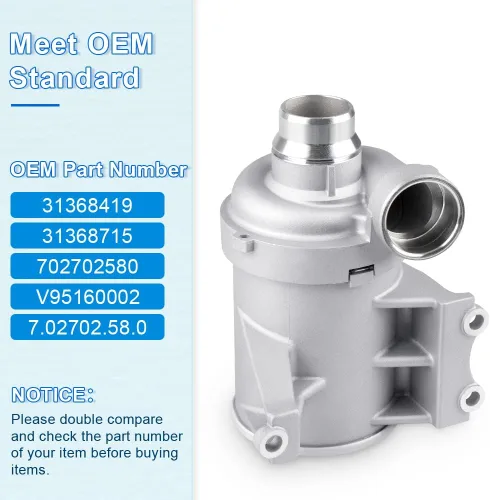 Miniatura 3 de JDMON Reemplazo de la bomba de agua del motor eléctrico para Volvo XC40 XC60 XC70 XC90 V60 V90 S60 S80 S90 2015-2021 Reemplazo # 31368419 31368715