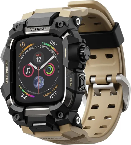 Miniatura 22 de ULTIMAL - Funda resistente con correa para Apple Watch 49mm, compatible con Apple Watch Ultra 3/2/1, cubierta protectora a prueba de golpes de grado