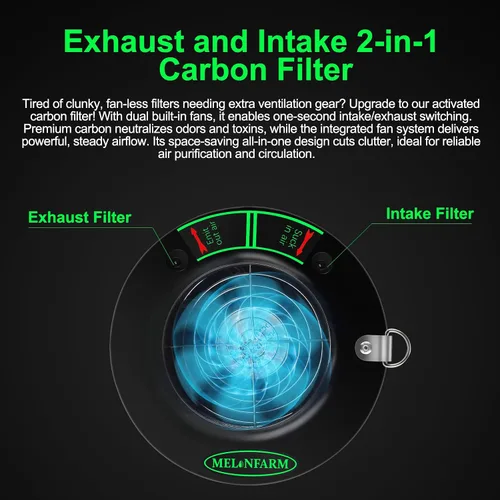 Miniatura 3 de Filtro de aire de doble ventilador de 4 pulgadas, potencia de doble ventilador que aumenta la circulación del aire, controlador para control