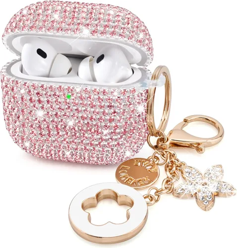 Miniatura 9 de VISOOM Bling Airpods Pro 2ª Generación Funda - Funda para AirPods Pro 2 con Cordón para Mujeres 2024 Crystal iPod Pro 2 Funda de Carga Inalámbrica
