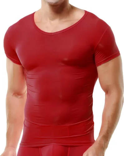 Miniatura 9 de DTODWW Men's Undershirts Soft V Neck Short Sleeves T-Shirts Classic Tees for Men Slim Fit Sweat Shirts Solid Color Tops