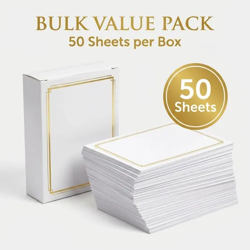 Miniatura 3 de PaperDirect Certificados de especialidad imperial de papel de aluminio – 50 hojas de papel blanco de 38 libras, 8½ x 11 pulgadas, borde doble
