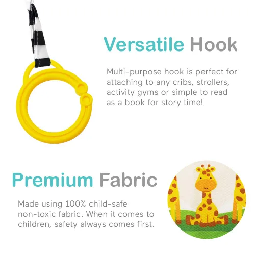 Miniatura 4 de Urban Kiddy™ Mi Primer Álbum Familiar del Bebé Juego de Regalo de Libro de Tela con Fotos Suave para Recién Nacidos, Niños Pequeños y Niños Jirafa