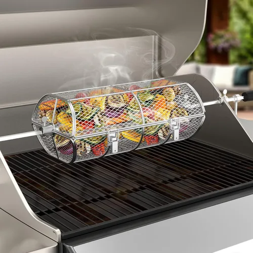 Miniatura 6 de Only Fire - Parrilla universal de acero inoxidable para papas fritas, se adapta a cualquier parrilla de gas