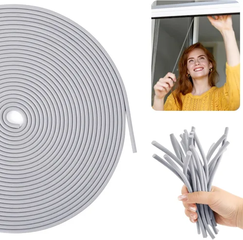 Miniatura 11 de U0U Barra de refuerzo de 1/4 de pulgada, varilla de espuma para calafateo para espacios y relleno de concreto de juntas, sello de tira de clima gris