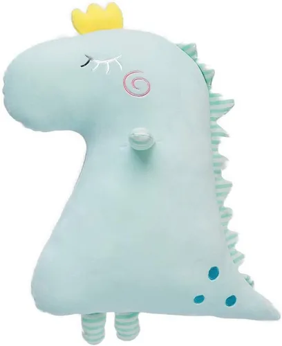 Plushland Almohada de dinosaurio de felpa suave con diseño de animales de peluche, color verde, para niños, adolescentes, regalo de cumpleaños, San