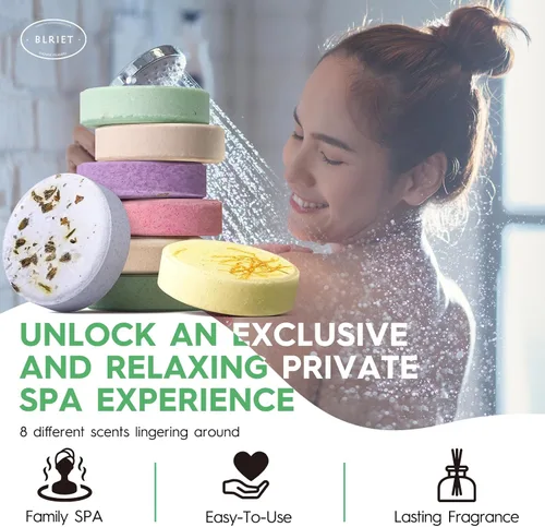 Miniatura 2 de Vaporizadores de ducha, aromaterapia, regalos de spa para mujeres, paquete de 8, bombas de ducha, regalos de cumpleaños para mamá con aceites