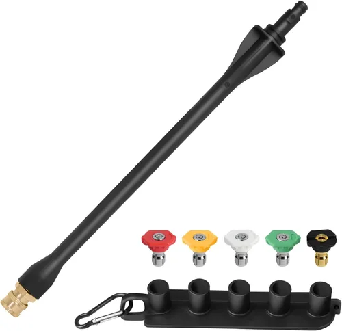 Varita de lavado a presión 308494075 con 5 boquillas de pulverización y 1 soporte de puntas para pistola de hidrolavadora Ryobi, Portland, Husky