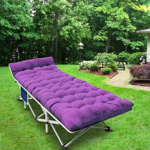 Miniatura 6 de Catre de Camping para Dormir con Colchón Catres para Acampar para Adultos con Almohada Cómoda Cama de Camping Resistente con Bolsa de Transporte