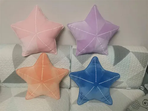 Miniatura 9 de Almohada de suelo de concha de estrella de mar para sofá, almohada de lectura para automóvil (rosa claro, 19.6 pulgadas)
