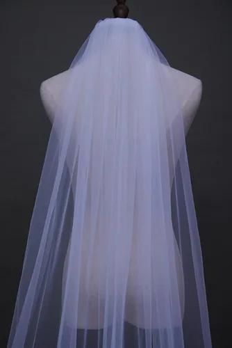 Miniatura 7 de Pefantal Elegante velo de novia largo suave de 118 pulgadas con peine velo de alta calidad para vestidos de novia de una sola capa