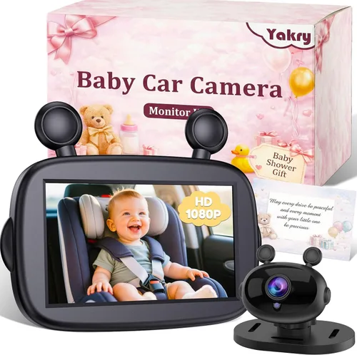 Miniatura 11 de Cámara de Coche para Niños de 2 Yakry para Asiento: Pantalla Ultrawide de 6.9 Pulgadas con Dos Cámaras Orientadas hacia Atrás - Cámara Trasera USB