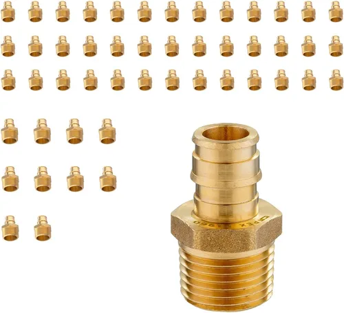 Miniatura 29 de Paquete de 2 accesorios de expansión Niikappu Pex-A, adaptador de flujo completo NPT hembra de 1 pulgada Pex-A x 1 pulgada, accesorio de tubería
