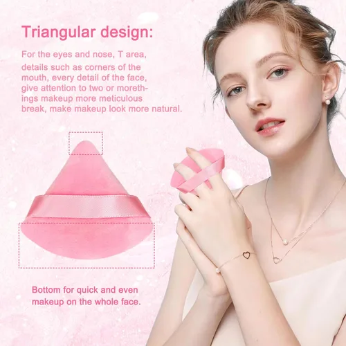 Miniatura 5 de Juego de esponjas de maquillaje profesional 6+6, esponja suave portátil de 2.76 pulgadas, esponja de mezcla de maquillaje multicolor, aplicador Rosa