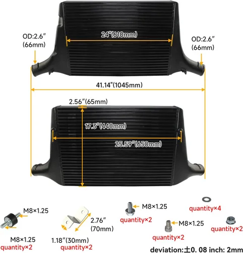 Miniatura 5 de Intercooler de rendimiento de ajuste para A4 B8 A5 B8 2.7/3.0 TDI 2008-2012