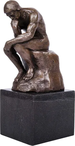 Miniatura 2 de Rodin The Thinker Statue TPE-185 - Estatuas de bronce para decoración del hogar, 5 piezas